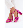 Lakuoti Moteriški Batai Ant Kulno Fuksija Marila | Sandalai moterims | jai24.lt