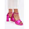 Lakuoti Moteriški Batai Ant Kulno Fuksija Marila | Sandalai moterims | jai24.lt