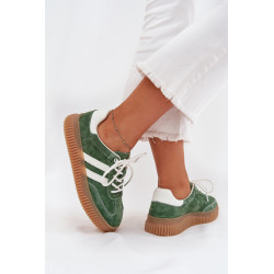 Moteriški Suede Sportbačiai Ant Platformos Žali Marisae 201278
