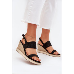 Moteriški Atviri Auliniai Batai Juodi Zolira 201299