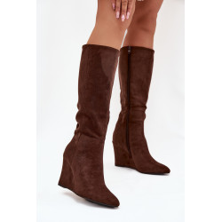 Šildomi Moteriški Batai Su Platforma Juodi Rosina 201336