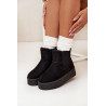 Moteriški Sniego Batai Su Elastinga Įdėklu Juodi Kiora | Žieminiai batai | jai24.lt