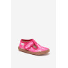 Barefoot Šlepetės Mergaitėms Su Širdelėmis Ant Velcro Milami Fuksija Talirae | Šlepetės vaikams | jai24.lt