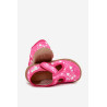 Barefoot Šlepetės Mergaitėms Su Širdelėmis Ant Velcro Milami Fuksija Talirae | Šlepetės vaikams | jai24.lt