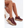 Odiniai Sneakers Ant Platformos Moterims Big Star SS274625 HI-POLY SYSTEM Bordo | Kedai | jai24.lt