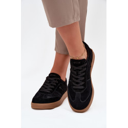 Moteriški Suede Sneakers Big Star SS274673 HI-POLY SYSTEM Juodi 201360