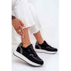 Moteriški Suede Sneakers Big Star OO274A312 HI-POLY SYSTEM Juodi Panther 201369