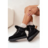 Moteriški Suede Sniego Batai Platformoje Su Pūku Big Star SS274369 Juodi | Žieminiai batai | jai24.lt
