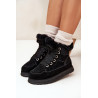 Moteriški Suede Sniego Batai Platformoje Su Pūku Big Star SS274369 Juodi | Žieminiai batai | jai24.lt