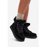Moteriški Suede Sniego Batai Platformoje Su Pūku Big Star SS274369 Juodi | Žieminiai batai | jai24.lt