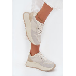 Šilti moteriški platforminiai sportbačiai Big Star SS274008 HI-POLY SYSTEM šviesiai smėliniai 201374