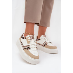 Moteriški Platforminiai Sportbačiai Big Star SS274357 Panther Balta-Bežinė 201390