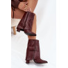 Šilti Auliniai Batai Su Kulnu Ir Apvartu Ir Sagtimi Bordo Ylenara | Auliniai batai moterims | jai24.lt