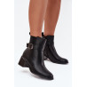 Šilti Moteriški Batai Su Kulnu Dirželiu Ir Užsegimu Juodi Sylira | Auliniai batai moterims | jai24.lt