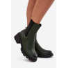 Moteriški Batai Ant Bloko Eko Oda Tamsiai Žalia Kyra | Auliniai batai moterims | jai24.lt