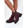 Odiniai odiniai izoliuoti moteriški batai su sagtimis ir dekoratyviniu detalu Zazoo 60482 šokoladas