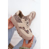 Veltinio aptraukti moteriški sneakers ant masyvios platformos Vinceza 66841 Leopardas smėlio | Kedai | jai24.lt