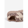 Veltinio aptraukti moteriški sneakers ant masyvios platformos Vinceza 66841 Leopardas smėlio | Kedai | jai24.lt