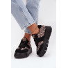 Veltinio aptraukti moteriški sneakers ant masyvios platformos Vinceza 66841 Leopardas smėlio | Kedai | jai24.lt