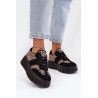 Veltinio aptraukti moteriški sneakers ant masyvios platformos Vinceza 66841 Leopardas smėlio | Kedai | jai24.lt