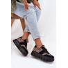 Veltinio aptraukti moteriški sneakers ant masyvios platformos Vinceza 66841 Leopardas smėlio | Kedai | jai24.lt