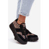 Veltinio aptraukti moteriški sneakers ant masyvios platformos Vinceza 66841 Leopardas smėlio | Kedai | jai24.lt