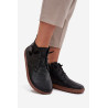 Odos moterų Barefoot batai su dekoratyviniu detaliu Zazoo 30072 Juodi | Pavasariniai batai | jai24.lt