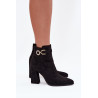 Eko Zamszines Aulinės Su Kulniuku Su Dekoru Juodos Lymall | Auliniai batai moterims | jai24.lt