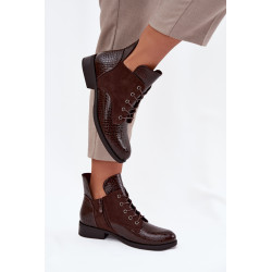 Lakavotos moteriški auliniai batai su dekoratyviniu reljefu Vinceza 16477 tamsiai žalia 201478