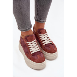 Suede sneakers ant masyvios platformos Zazoo N1270S3 Violetinė 201495