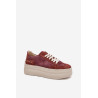 Suede sneakers ant masyvios platformos Zazoo N1270S3 Violetinė | Kedai | jai24.lt