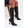Moteriški iki kelio aukšti kulniukai juodi Vionette | Ilgaauliai batai | jai24.lt