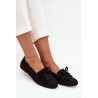 Moteriški mokasinai su kutais ir kaspinu juodi Olivianne | Mokasinai moterims | jai24.lt