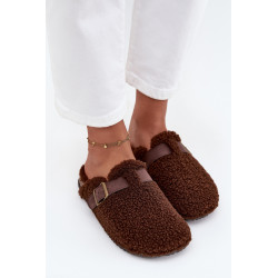 Moteriškos šlepetės su avies kailiu tipo avinėlis Rudos Lorivine 201514