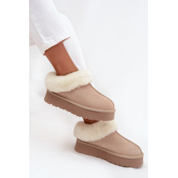 Odos zomšiniu žieminiai batai moterims su kailiu Juodi Mivelle 201525