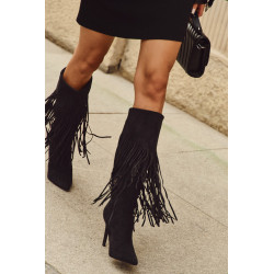 Moteriški aukštakulniai batai su kutais juodi Isalune 201527