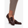 Moteriški loaferiai iš ekologiškos odos rudi Lilith | Mokasinai moterims | jai24.lt