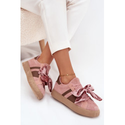 Moteriški sportbačiai su veliūro kaspinu Fuksija Ashlyn 201538