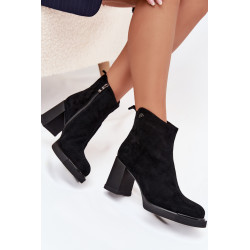 Velveto odos moteriški auliniai batai Vinceza 91142 Juodi 201545