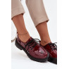 Blizgučiuota odinė moteriška basutė su sagtimis Artiker 57C0336 bordinė | Pavasariniai batai | jai24.lt