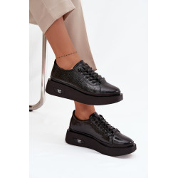 Odos lakuoti moterų platforminiai batai Artiker 57C2041 Juodi 201550