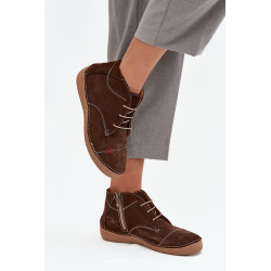 Odos moteriški batai su siūlėmis su užtrauktuku Artiker 57C2117 rudi 201553