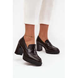 Moteriški žemo kulno batai iš ekologiškos odos šokoladiniai Ilyssia 201563