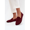 Moteriški mokasinai iš eko zomšos plokšti bordo Miryelle | Mokasinai moterims | jai24.lt