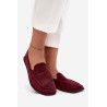 Moteriški mokasinai iš eko zomšos plokšti bordo Miryelle | Mokasinai moterims | jai24.lt