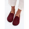 Moteriški mokasinai iš eko zomšos plokšti bordo Miryelle | Mokasinai moterims | jai24.lt