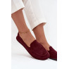 Moteriški mokasinai iš eko zomšos plokšti bordo Miryelle | Mokasinai moterims | jai24.lt
