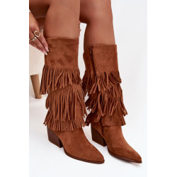 Šildomos Motociklinės Moterų Kelnės Su Fringes Camel Brivina 201571