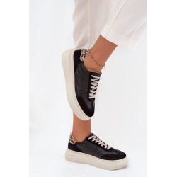 Oda moterų sportbačiai ant platformos Panterka Zazoo N1263 Juoda 201582