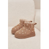 Vaikų žieminiai batai dekoruoti gėlėmis smėlio spalvos Gracina | Aulinukai vaikams | jai24.lt